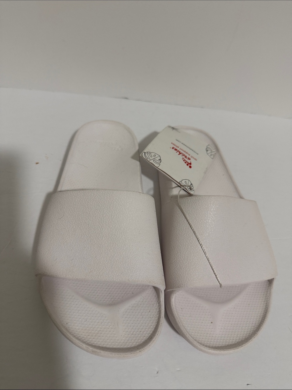 Archie’s White Unisex Slide Sandals for Women Size 7 - Picture 3 of 5